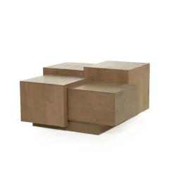 Eleonora Salontafels|Salontafel Quinten vierkant bruin 80cm