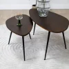 Vane Living Salontafels|Salontafel Rosa set van 2 walnoot 90/70cm