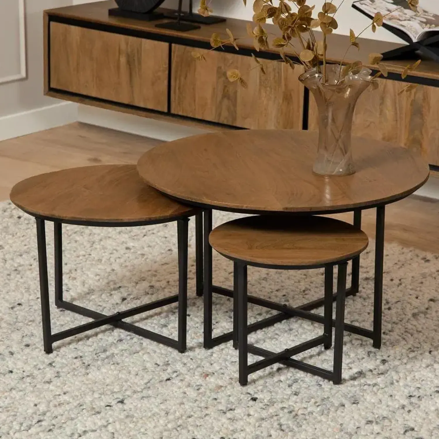 Furndea Salontafels|Salontafel Sindacco rond Set van 3