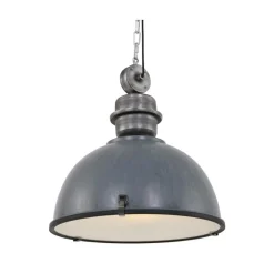 Steinmex Hanglampen|Sammy 1-lichts Hanglamp XL Grijs 52cm