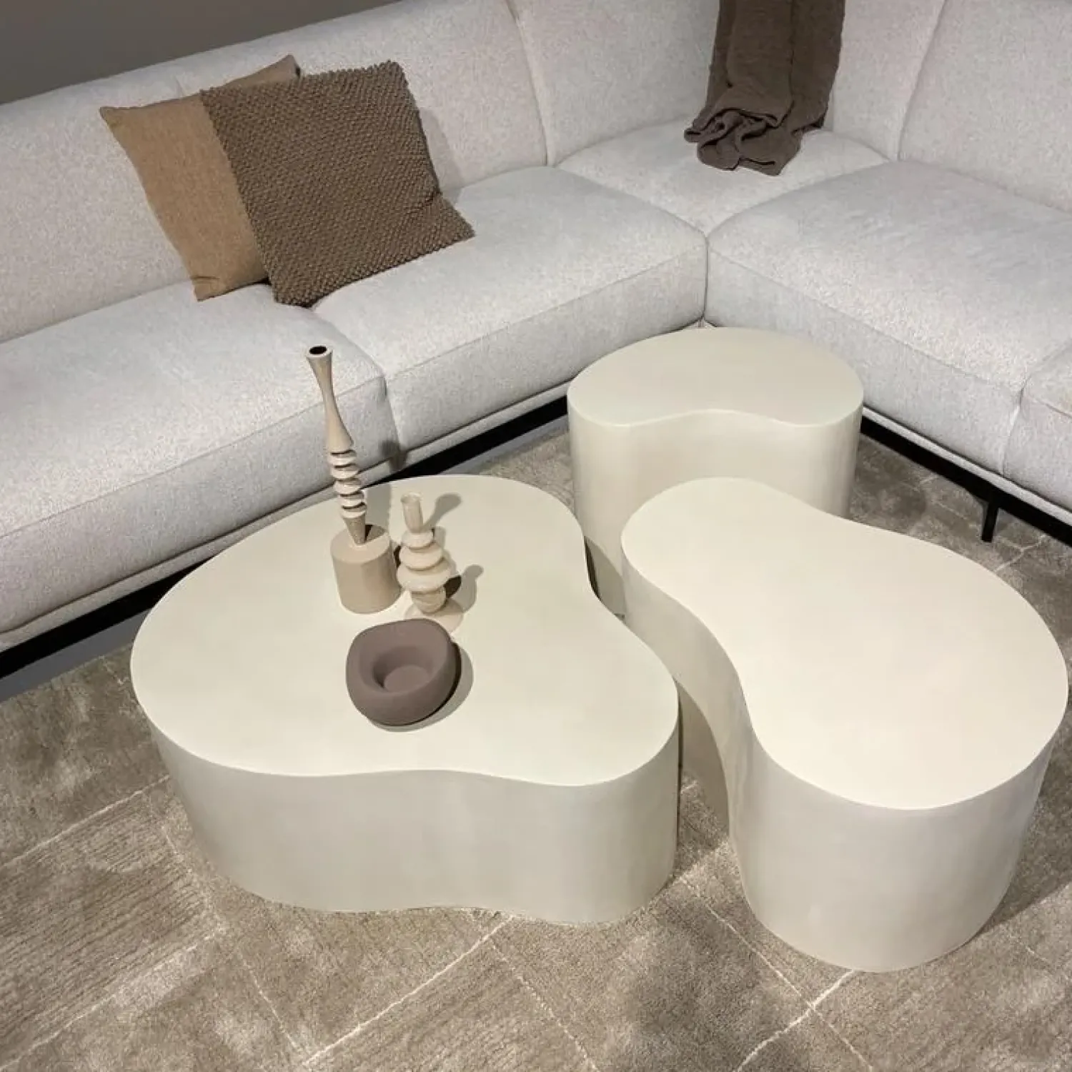 Livingfurn Salontafels|Sandy organische Salontafel Zand 50cm