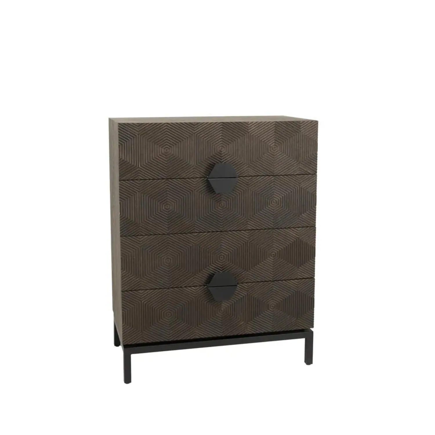 Tower living Ladenkasten|Industriele Kasten|San Marino Ladekast Eikenhout 85 cm