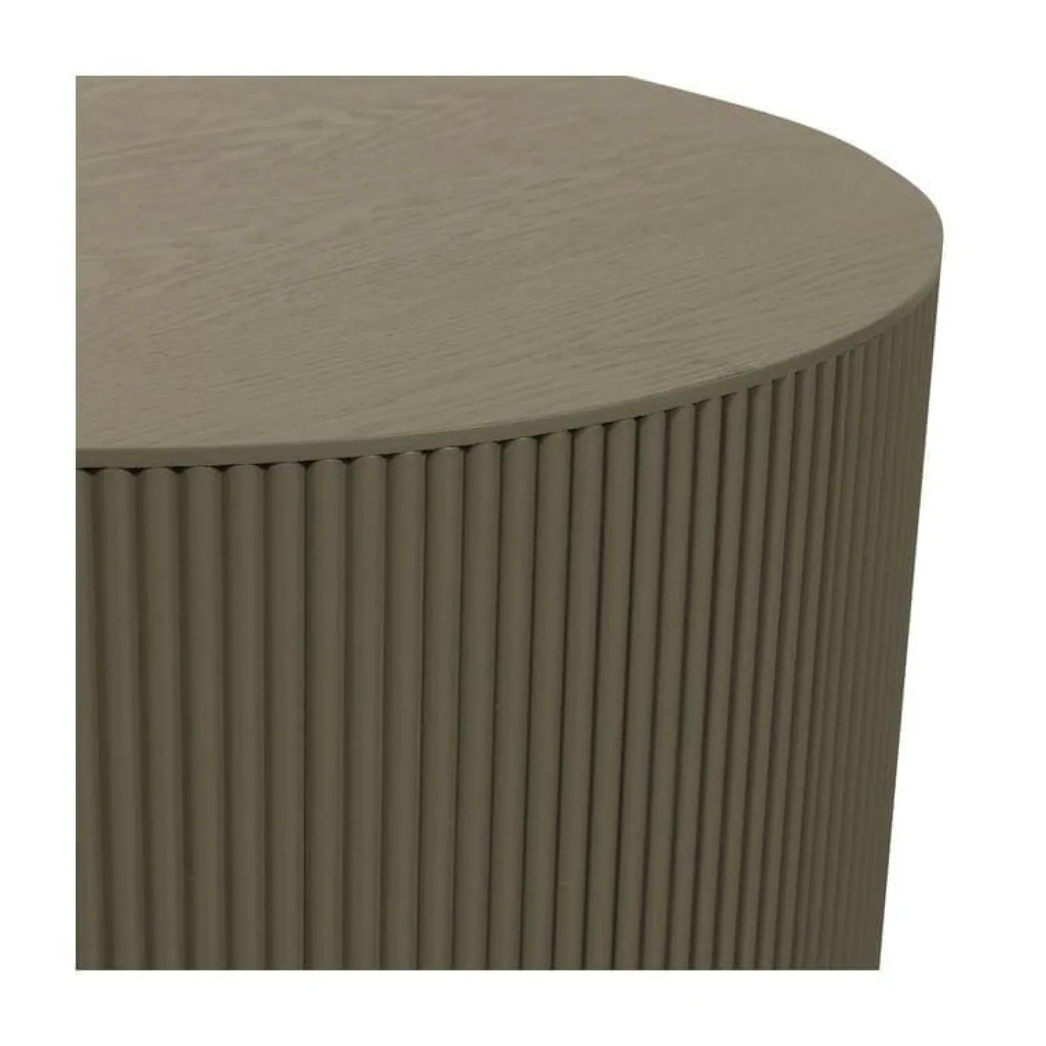 WOOOD Bijzettafels|Sanne Bijzettafel Rond MDF Militair Groen 60cm