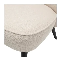 WOOOD Eetkamerbanken|Eetkamerbanken|Sara Bankje Boucle Creme 110cm
