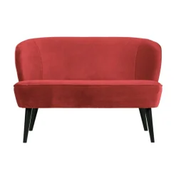 WOOOD Eetkamerbanken|Eetkamerbanken|Sara Bankje Velvet Framboos 110cm