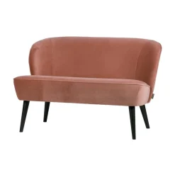 WOOOD Eetkamerbanken|Eetkamerbanken|Sara Bankje Velvet Oud Roze 110cm