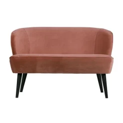 WOOOD Eetkamerbanken|Eetkamerbanken|Sara Bankje Velvet Oud Roze 110cm