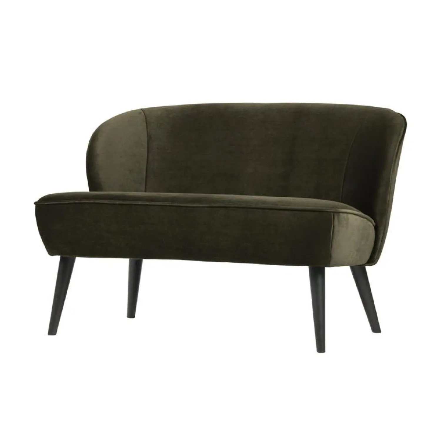 WOOOD Eetkamerbanken|Eetkamerbanken|Sara Bankje Velvet Warm Groen 110cm