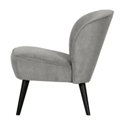 WOOOD Fauteuils|Sara Fauteuil Ribstof Verweerd Groen