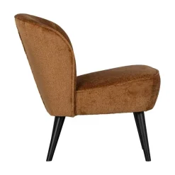 WOOOD Fauteuils|Sara Fauteuil Structure Velvet Cognac