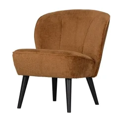 WOOOD Fauteuils|Sara Fauteuil Structure Velvet Cognac
