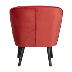 WOOOD Fauteuils|Sara Fauteuil Velvet Framboos
