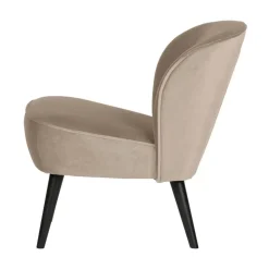 WOOOD Fauteuils|Sara Fauteuil Velvet Khaki