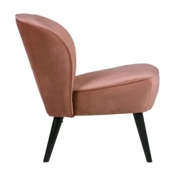 WOOOD Fauteuils|Sara Fauteuil Velvet Oud Roze