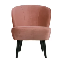 WOOOD Fauteuils|Sara Fauteuil Velvet Oud Roze