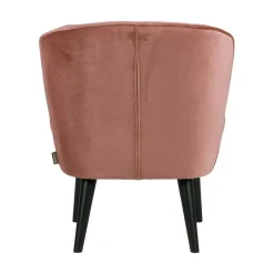 WOOOD Fauteuils|Sara Fauteuil Velvet Oud Roze