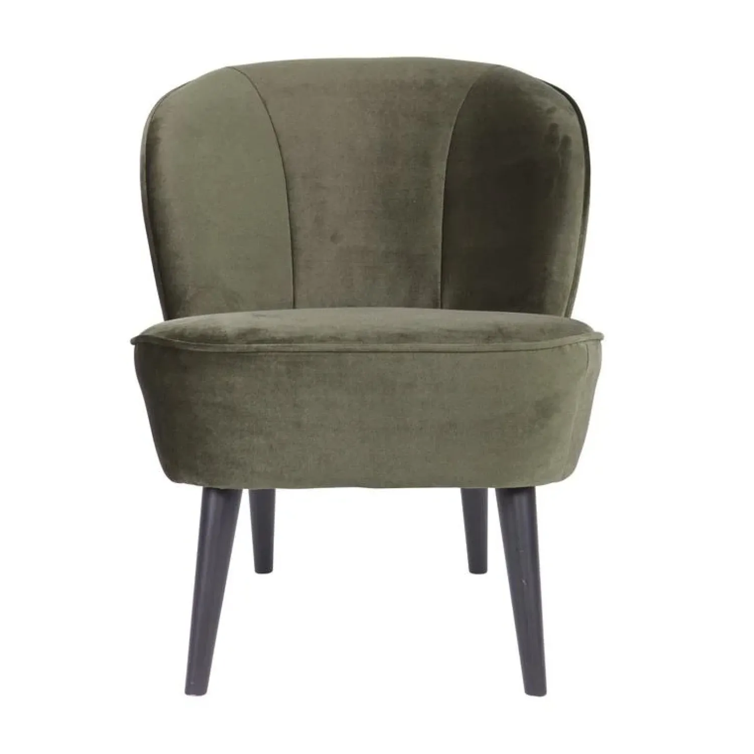WOOOD Fauteuils|Sara Fauteuil Velvet Warm Groen