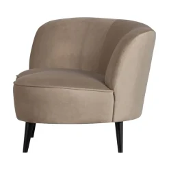 WOOOD Loungebanken|Fauteuils|Sara Lounge Fauteuil Links Velvet Khaki 112cm