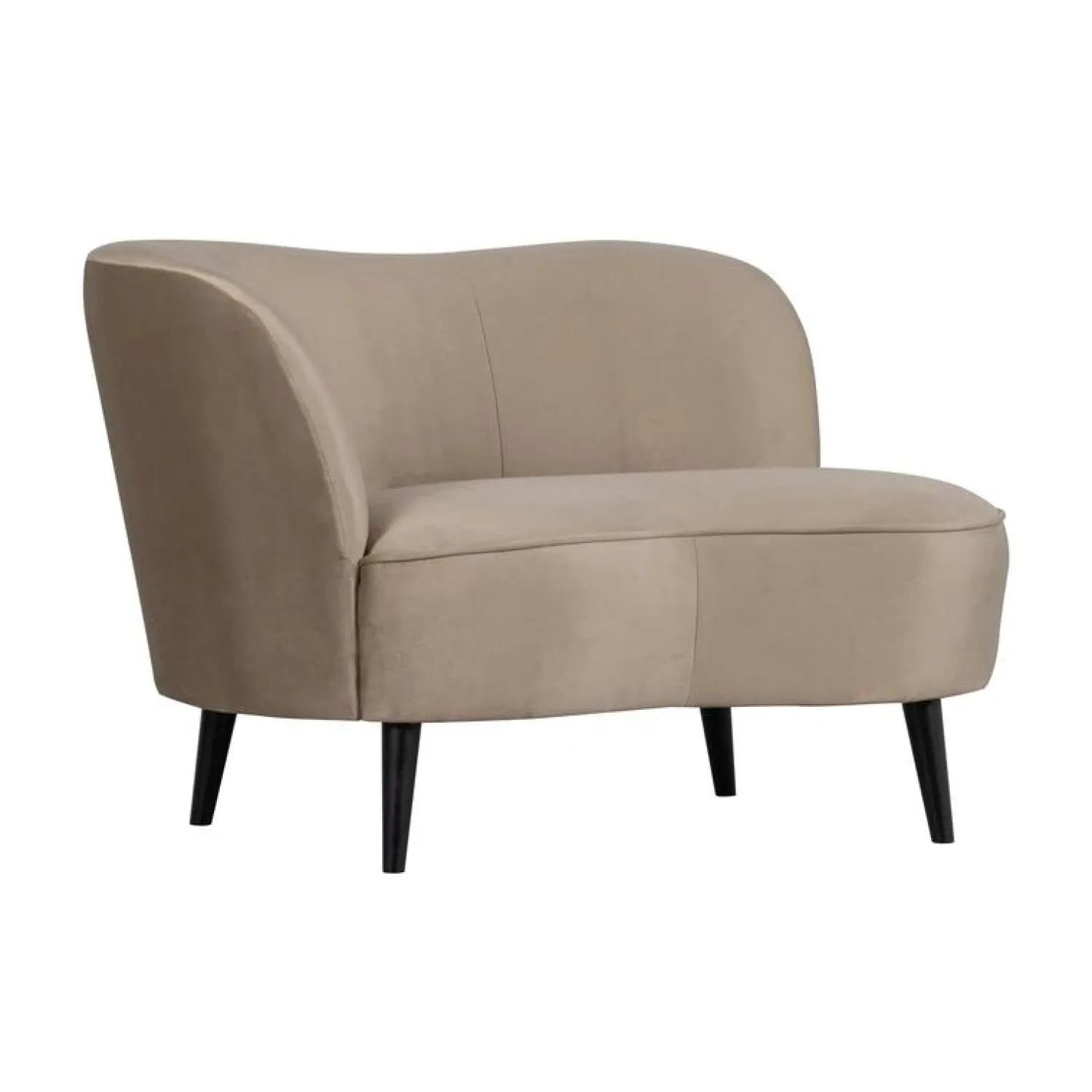 WOOOD Loungebanken|Fauteuils|Sara Lounge Fauteuil Links Velvet Khaki 112cm