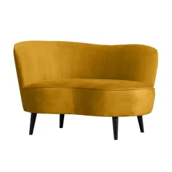 WOOOD Loungebanken|Fauteuils|Sara Lounge Fauteuil Links Velvet Oker 112cm