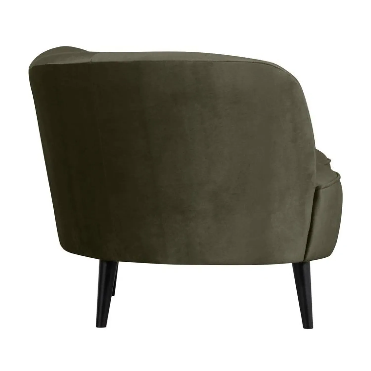 WOOOD Loungebanken|Fauteuils|Sara Lounge Fauteuil Links Velvet Warm Groen 112cm