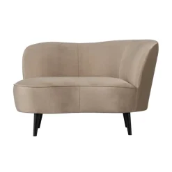 WOOOD Loungebanken|Fauteuils|Sara Lounge Fauteuil Rechts Velvet Khaki 112cm