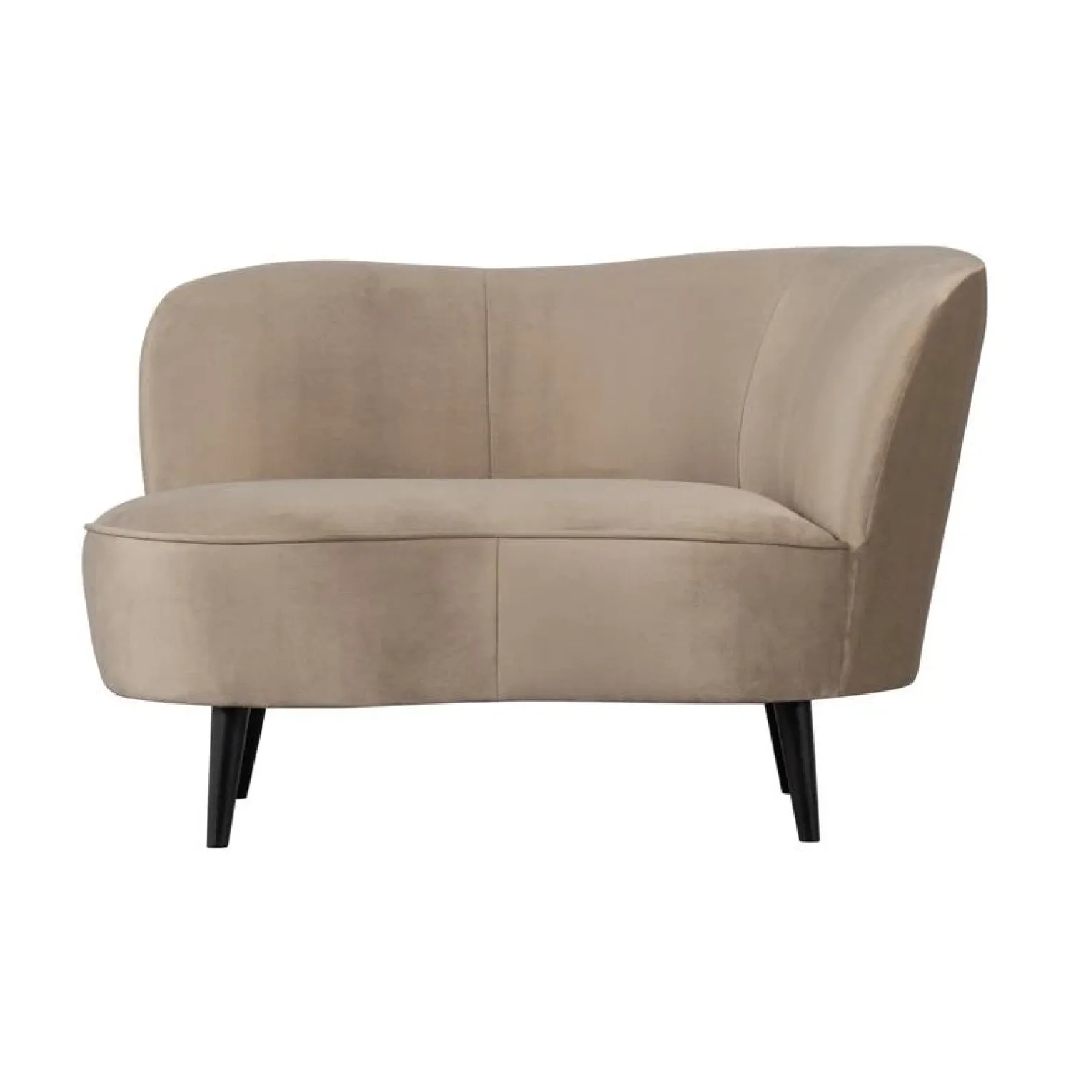 WOOOD Loungebanken|Fauteuils|Sara Lounge Fauteuil Rechts Velvet Khaki 112cm