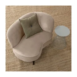 WOOOD Loungebanken|Fauteuils|Sara Lounge Fauteuil Rechts Velvet Khaki 112cm