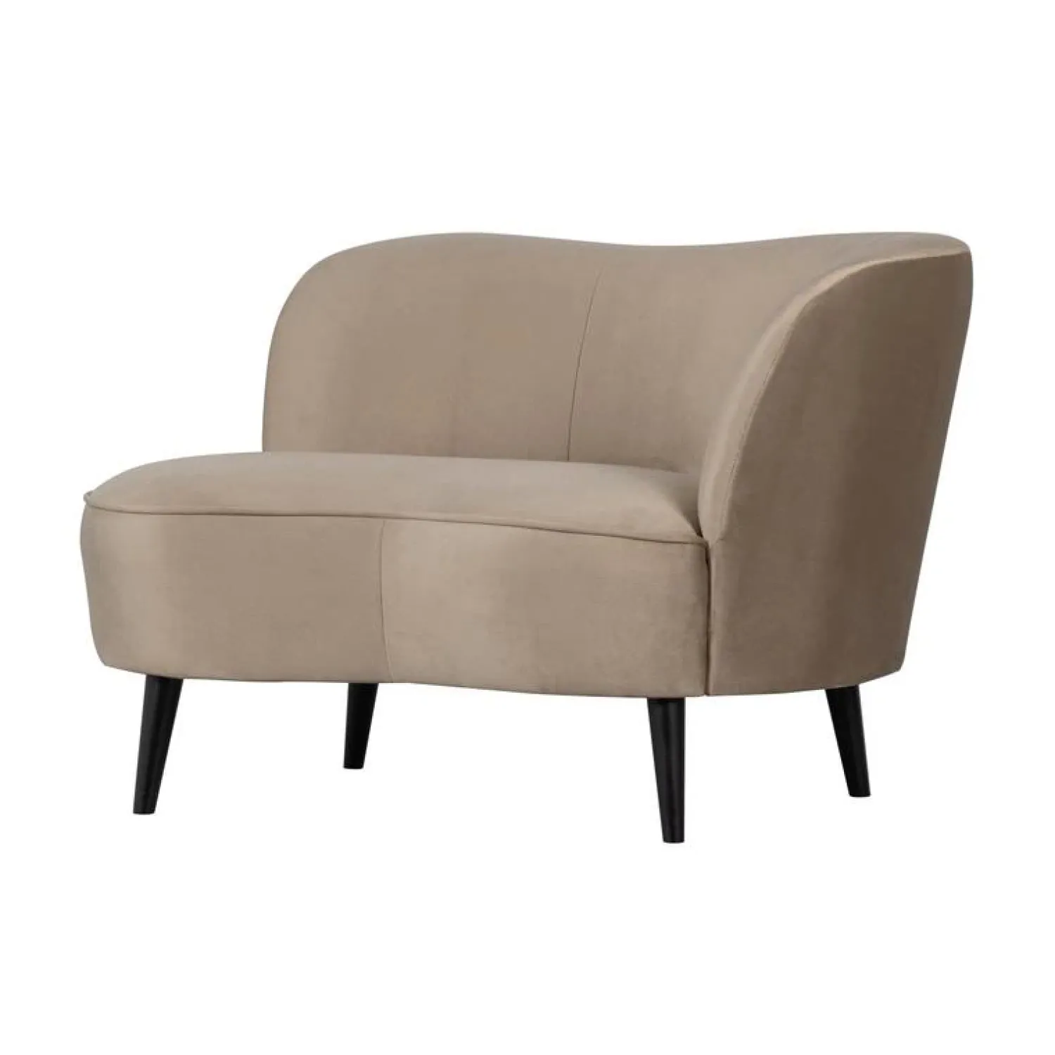 WOOOD Loungebanken|Fauteuils|Sara Lounge Fauteuil Rechts Velvet Khaki 112cm