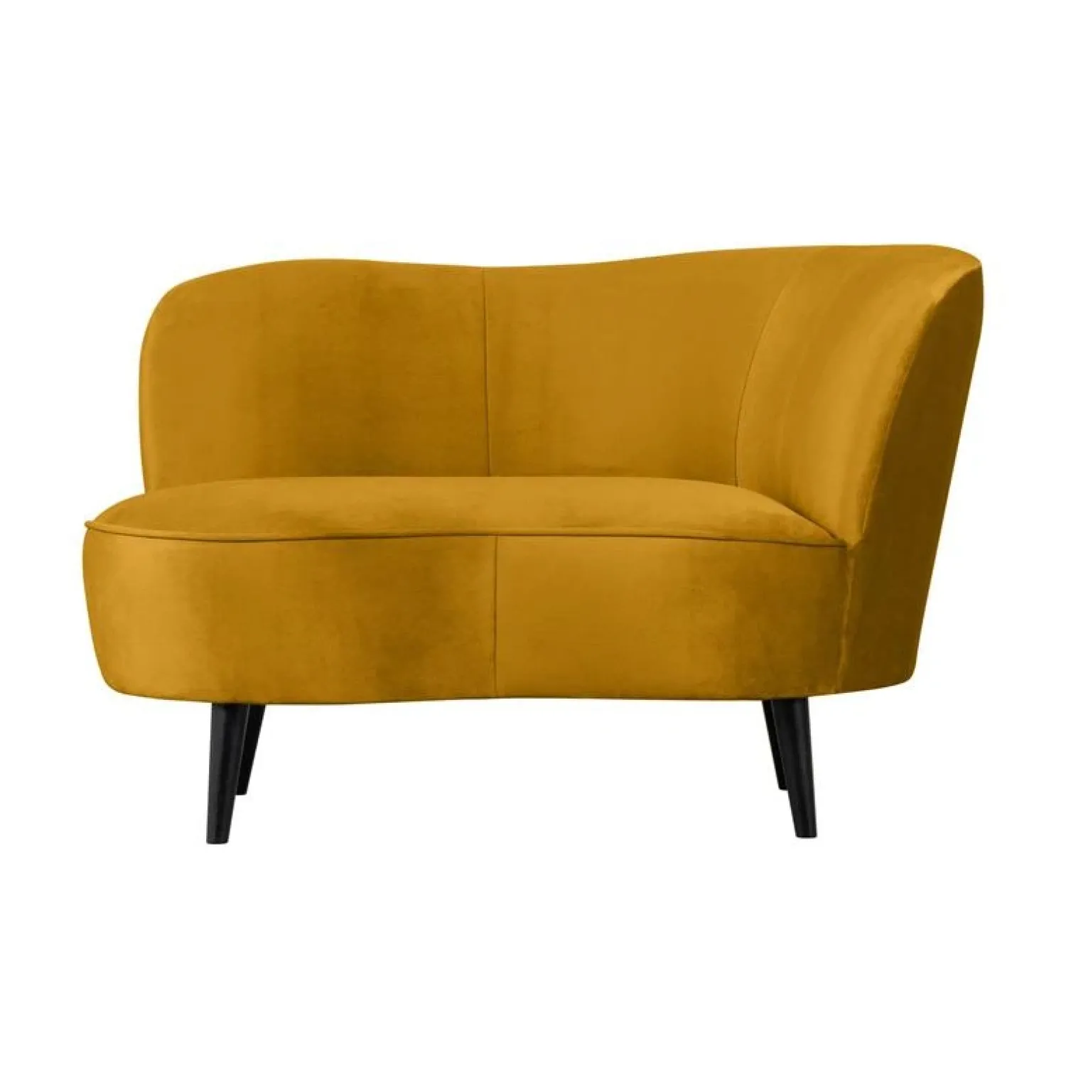 WOOOD Loungebanken|Fauteuils|Sara Lounge Fauteuil Rechts Velvet Oker 112cm