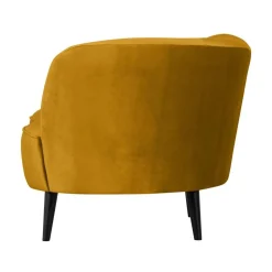 WOOOD Loungebanken|Fauteuils|Sara Lounge Fauteuil Rechts Velvet Oker 112cm