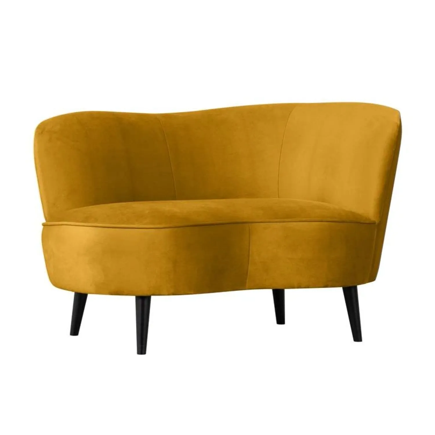 WOOOD Loungebanken|Fauteuils|Sara Lounge Fauteuil Rechts Velvet Oker 112cm