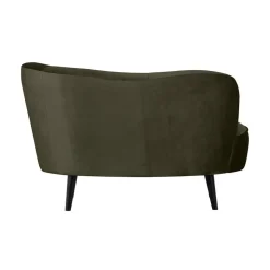 WOOOD Loungebanken|Fauteuils|Sara Lounge Fauteuil Rechts Velvet Warm Groen 112cm