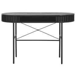 LykkeHome Bureautafels|Sarita bureautafel zwart eikenhoutfineer 120cm