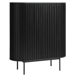 LykkeHome Wandkasten|Industriele Kasten|Sarita wandkast zwart eikenhoutfineer 110cm