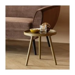 WOOOD Bijzettafels|Sasha Bijzettafel rond Honinggeel 41cm