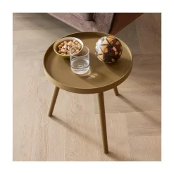 WOOOD Bijzettafels|Sasha Bijzettafel rond Honinggeel 41cm