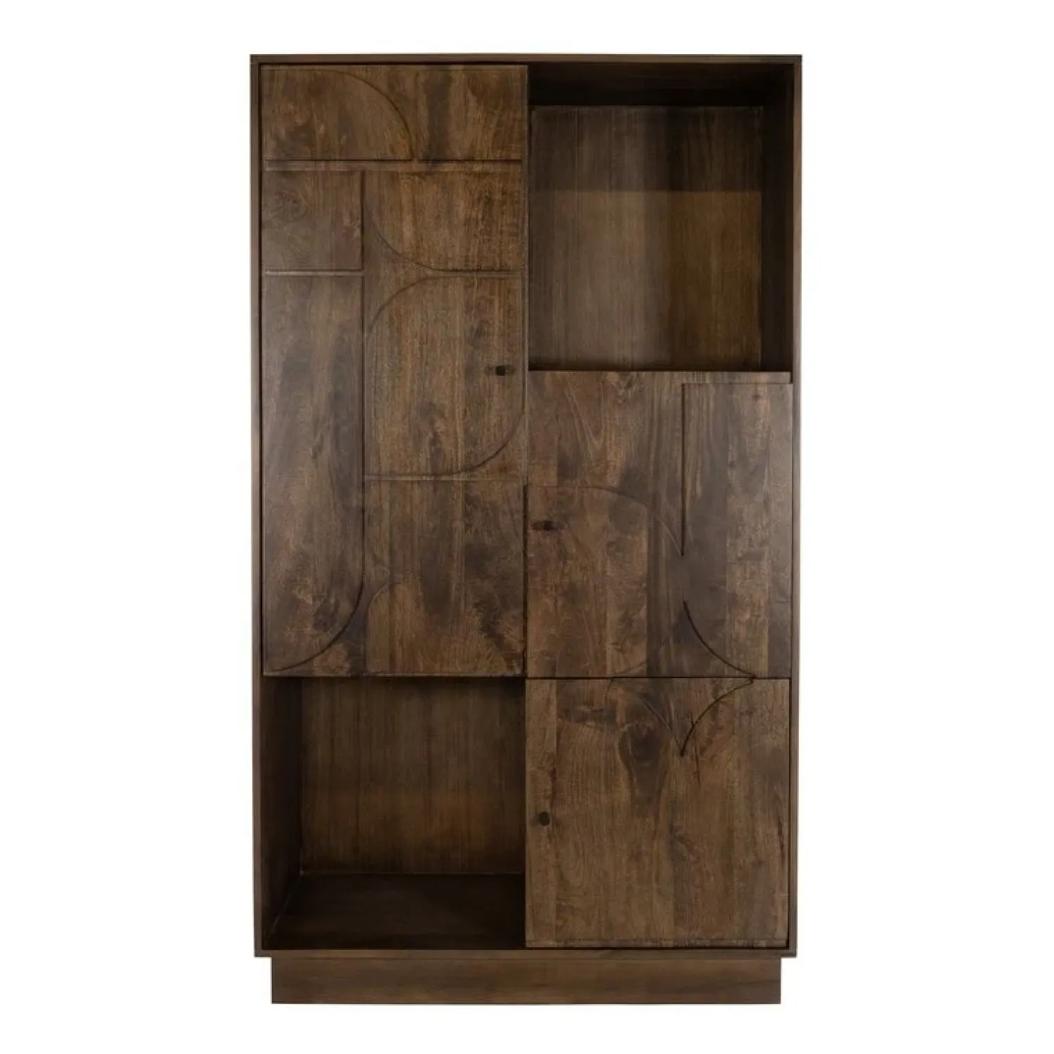 Mysons Wandkasten|Vakkenkasten|Savanne Wandkast Mangohout Walnoot 100cm