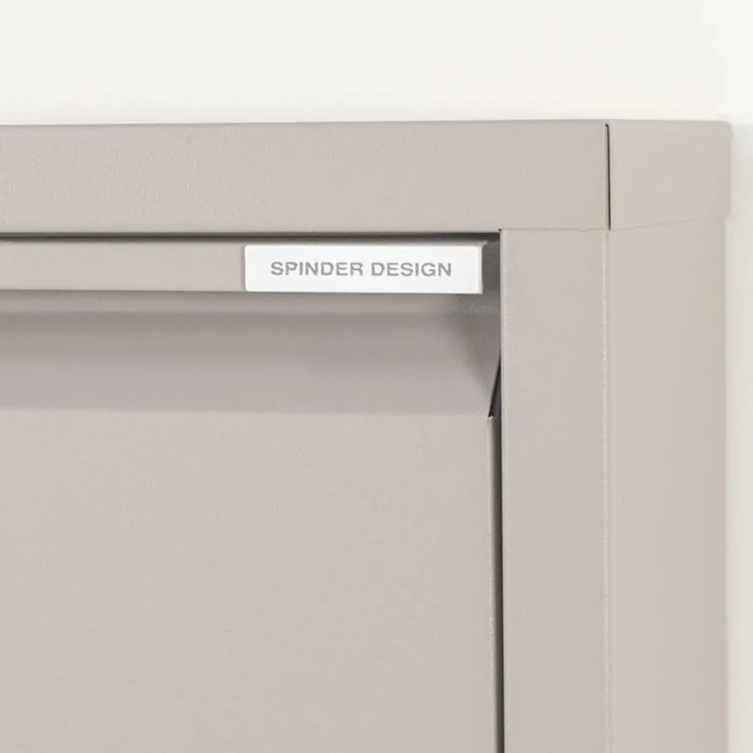 Redin Design Schoenenkasten|Schoenenkasten|Schoenenkast industrieel Pippen (2 lades) – Taupe metaal