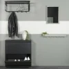 Redin Design Schoenenkasten|Schoenenkasten|Schoenenkast industrieel Pippen (2 lades) – zwart metaal