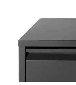 Redin Design Schoenenkasten|Schoenenkasten|Schoenenkast industrieel Pippen (2 lades) – zwart metaal