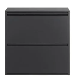 Redin Design Schoenenkasten|Schoenenkasten|Schoenenkast industrieel Pippen (2 lades) – zwart metaal