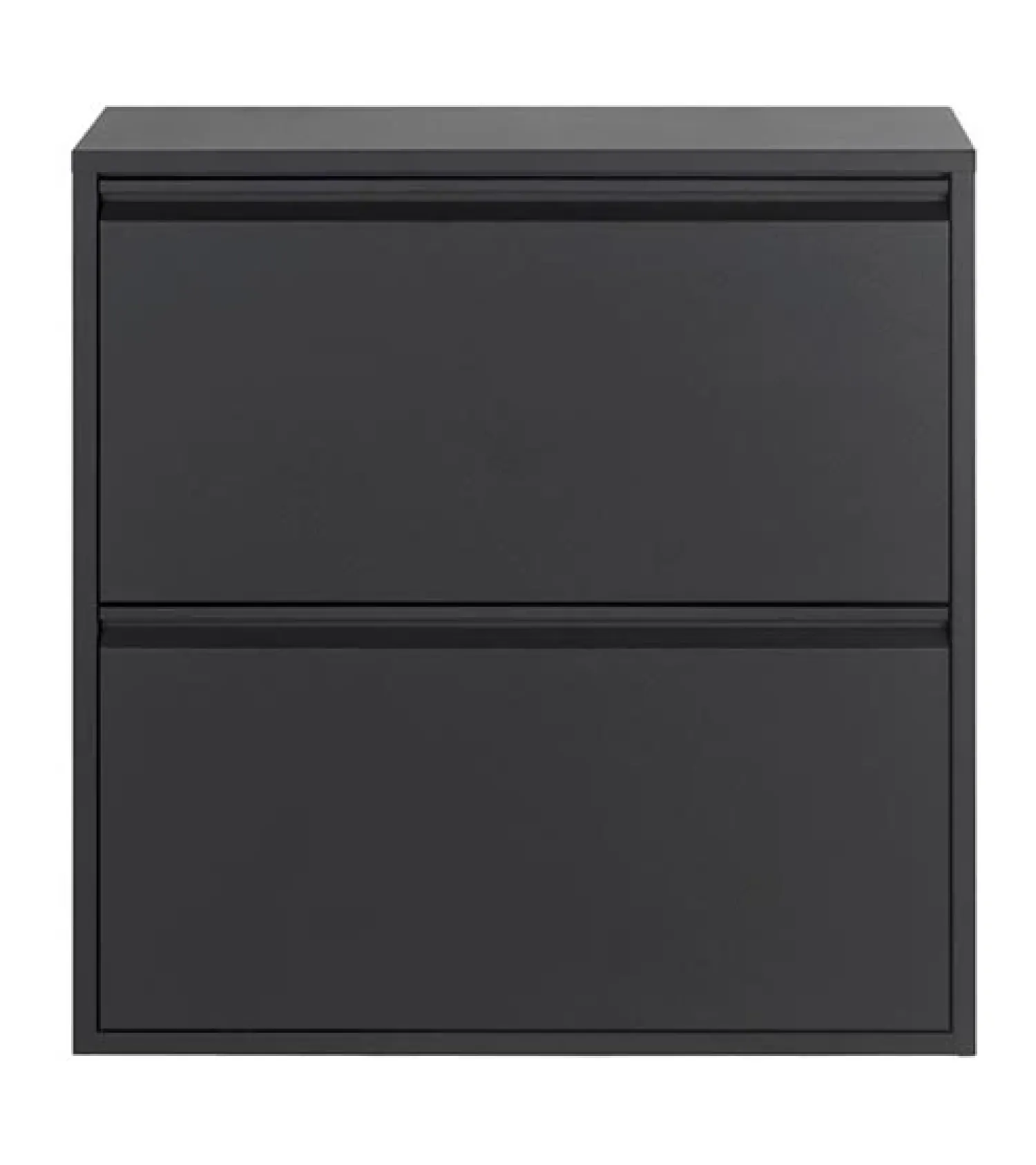 Redin Design Schoenenkasten|Schoenenkasten|Schoenenkast industrieel Pippen (2 lades) – zwart metaal