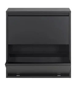 Redin Design Schoenenkasten|Schoenenkasten|Schoenenkast industrieel Pippen (2 lades) – zwart metaal