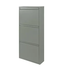 Redin Design Schoenenkasten|Schoenenkasten|Schoenenkast industrieel Pippen (3 lades) – Groen metaal