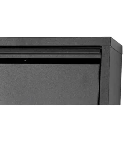 Redin Design Schoenenkasten|Schoenenkasten|Schoenenkast industrieel Pippen (3 lades) – Zwart metaal