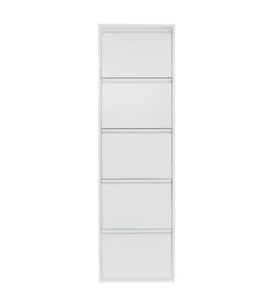 Redin Design Schoenenkasten|Schoenenkasten|Schoenenkast industrieel Pippen (5 lades) – Wit metaal