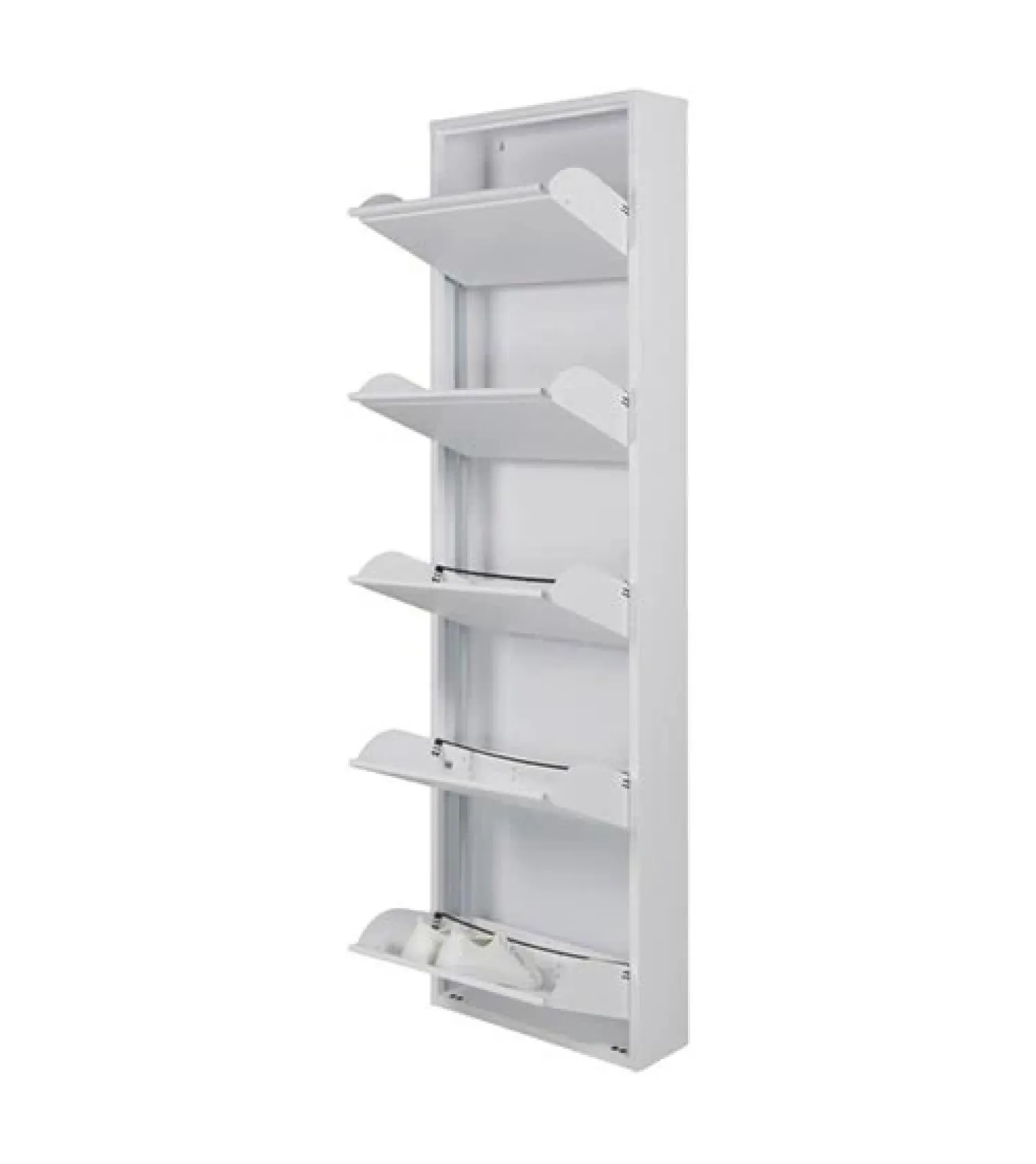 Redin Design Schoenenkasten|Schoenenkasten|Schoenenkast industrieel Pippen (5 lades) – Wit metaal