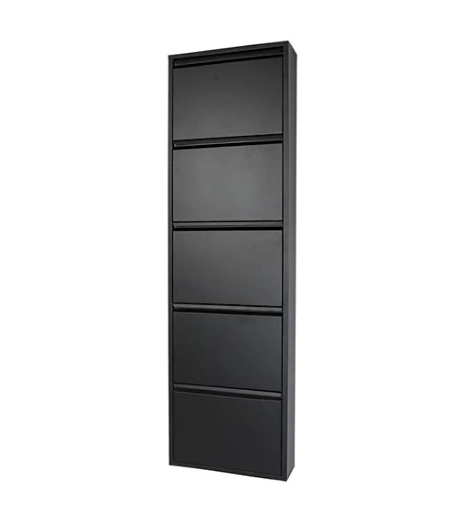 Redin Design Schoenenkasten|Schoenenkasten|Schoenenkast industrieel Pippen (5 lades) – Zwart metaal