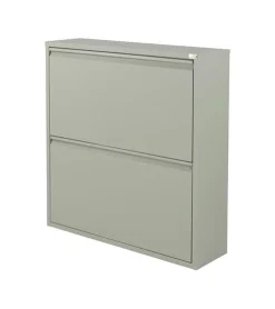 Redin Design Schoenenkasten|Schoenenkasten|Schoenenkast industrieel Pippen (2 lades) – Groen metaal